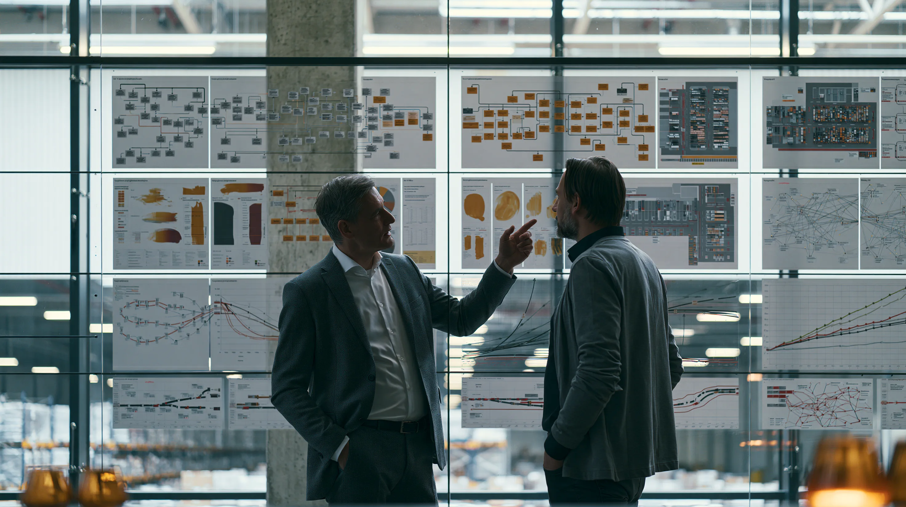 Prozessanalyse: Abläufe werden am Board besprochen und verbessert